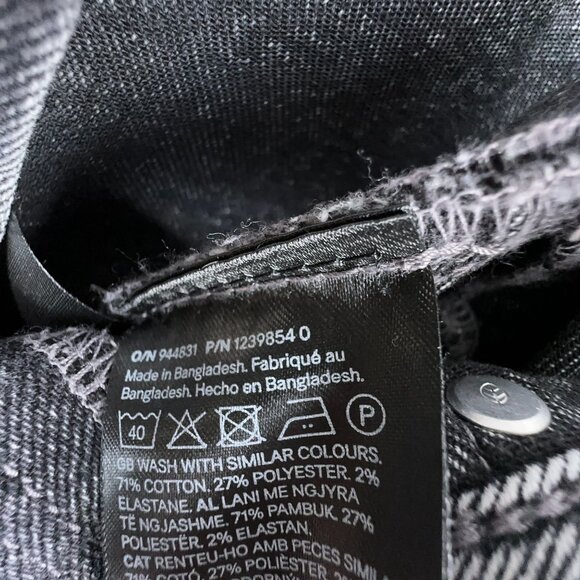 Divided By H&M Flare Leg Jeans Womens Size 6 Acid Wash Low Rise Stretch Gray - Picture 8 of 14